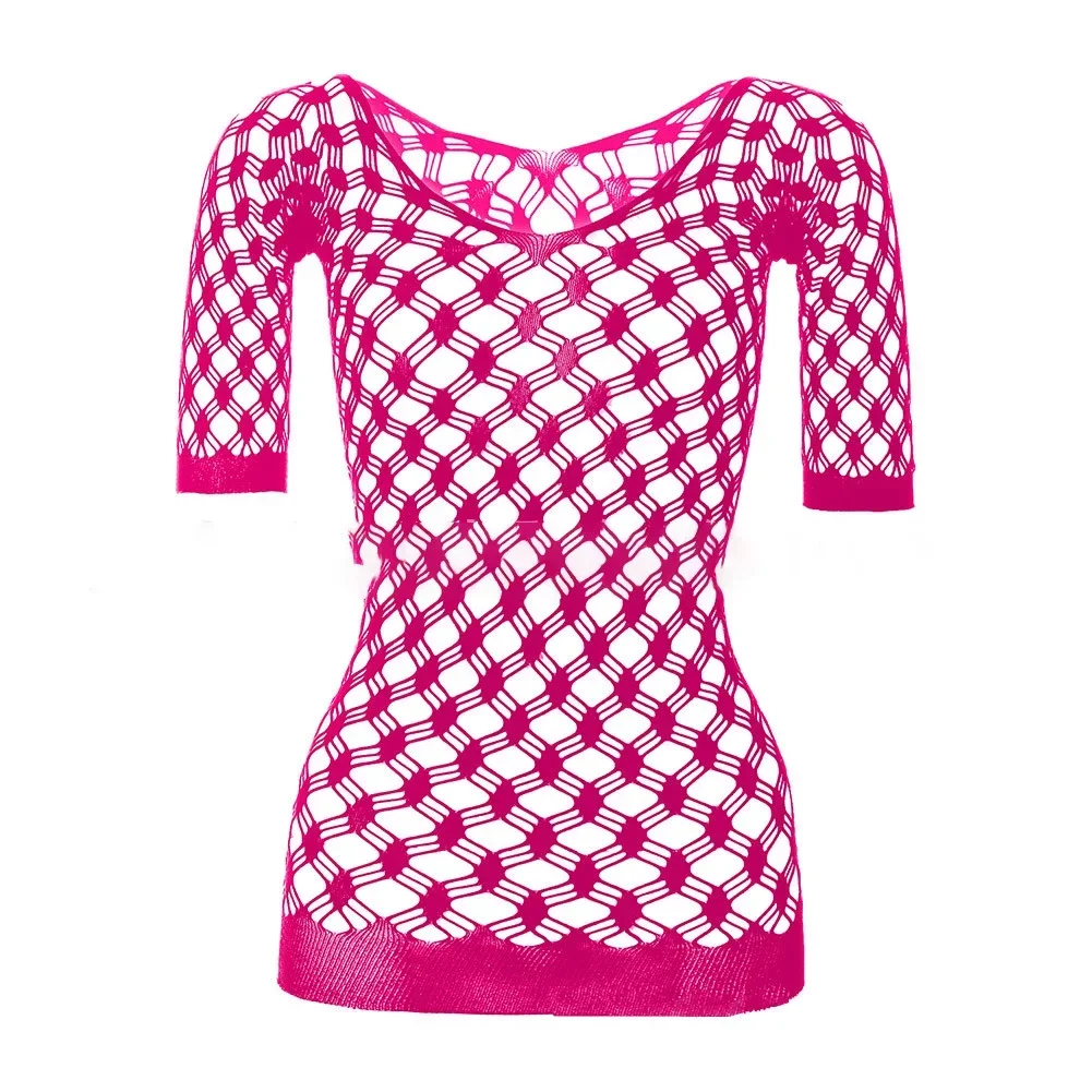 ชุดชั้นในตาข่ายเซ็กซี่สำหรับผู้หญิง bodystockings กลวงดูผ่านชุดนอนเร้าอารมณ์ตาข่ายชุดเดรสเด็กผู้หญิง