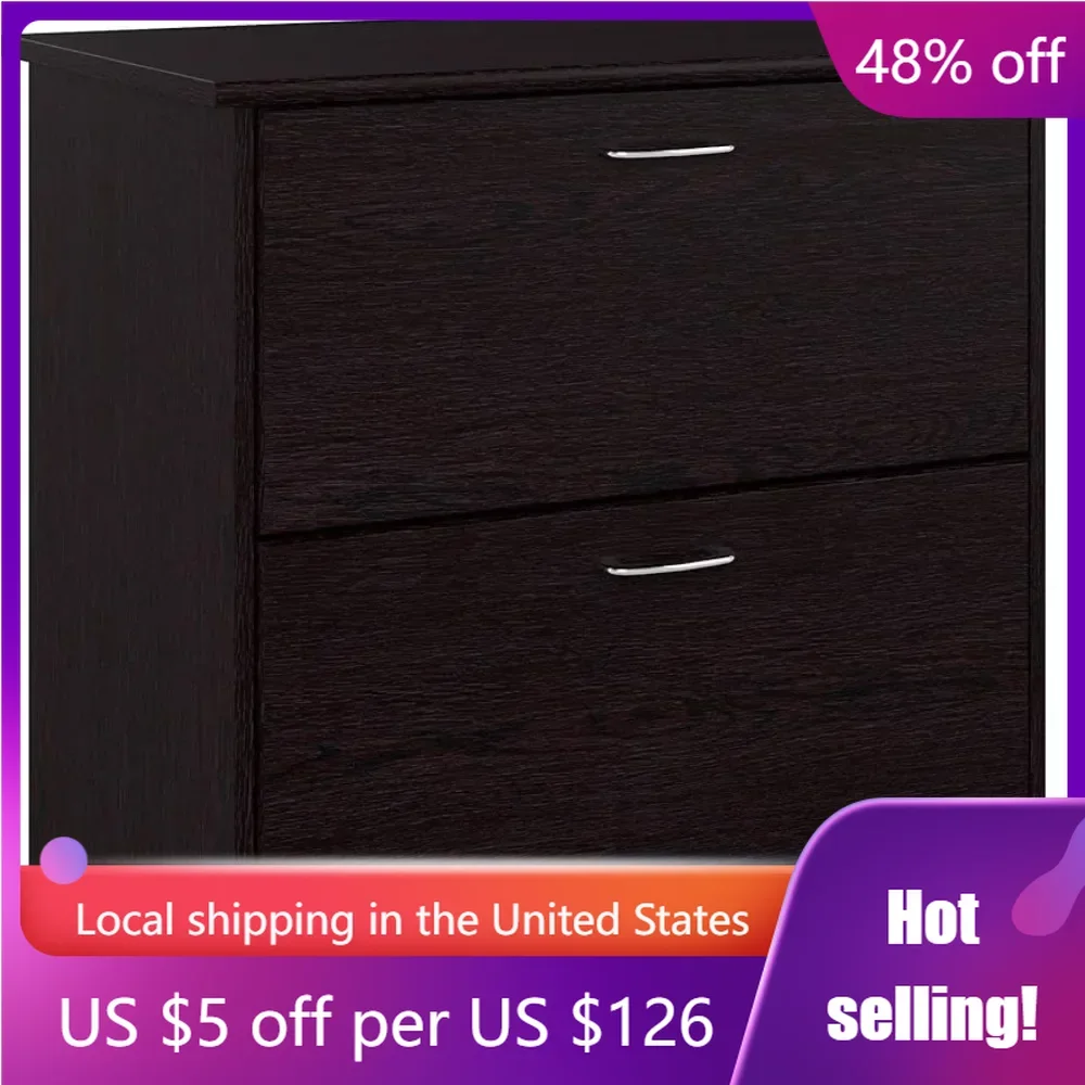 Cabot 2 Drawer Lateral File Cabinet Filing Cabinets Espresso Oak Freight Free Storage Cabinet Furniture Office