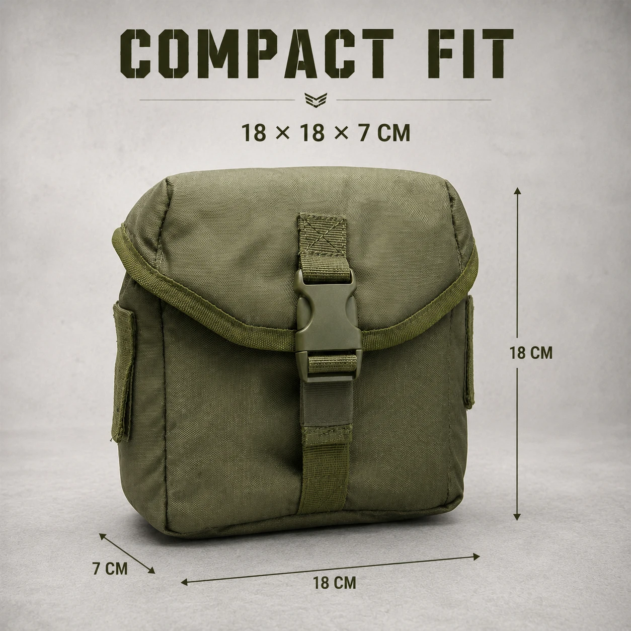 Tactical Binocular Case Pouch for 6x30 7x35 Optics - Molle Compatible Military Storage Bag with Adjustable Shoulder Strap view 2