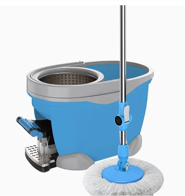 

Ведро для швабры, портативное волшебное ведро с двойным приводом из нержавеющей стали, ручное давление, вращающееся с головкой, набор для бытовой чистки пола WF6273