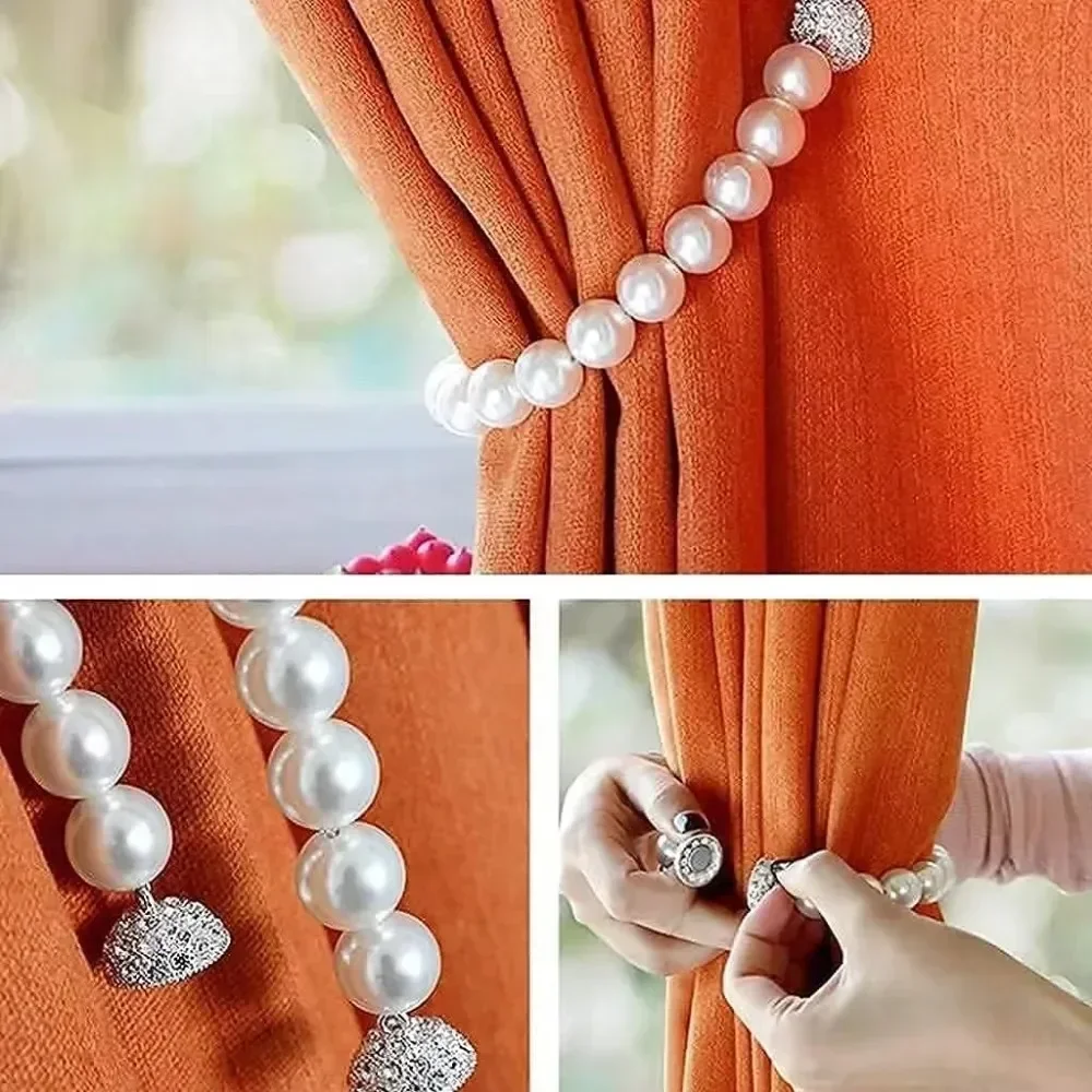 حزمة من مشبكين مغناطيسيين للستائر، بسيط وأنيق، طراز حديث، مناسبة لمعظم الستائر. #4