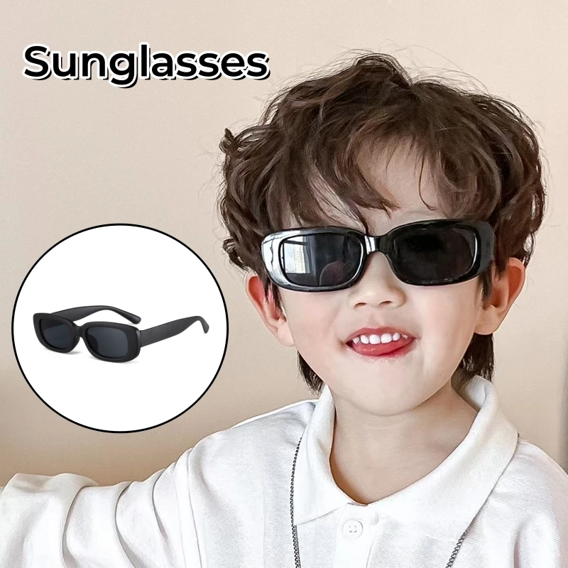 

New Children's Small Square Frame Sunglasses Frosted Cartoon Baby Sunglasses Uv400 UV Protection Boys and Girls Glasses