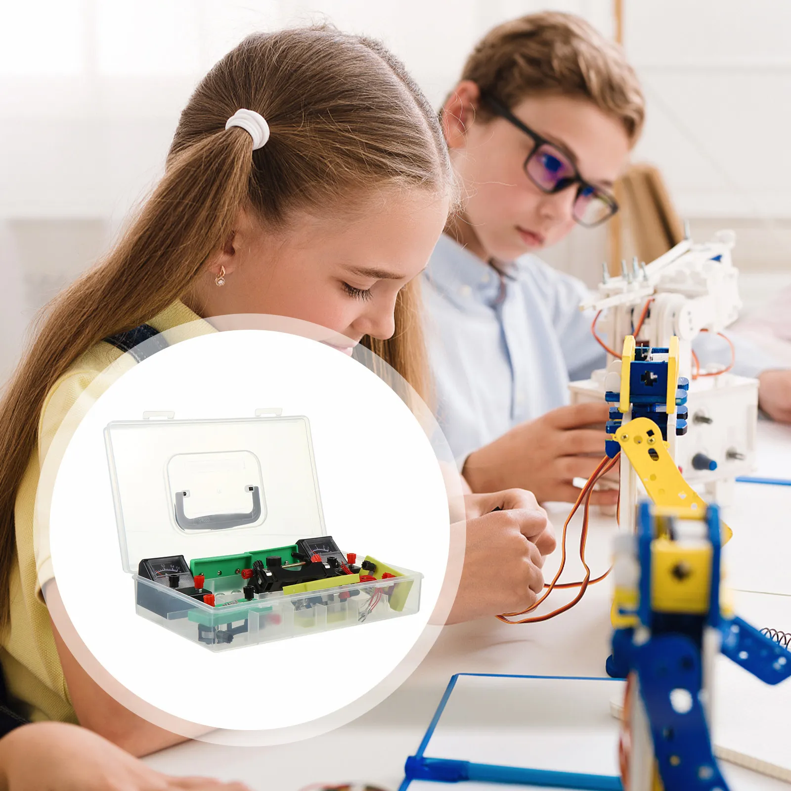 

1Set Electrics Experimental Box Premium Physics Teaching Equipment Electricity Learning Kit Student Physics Teaching Aids