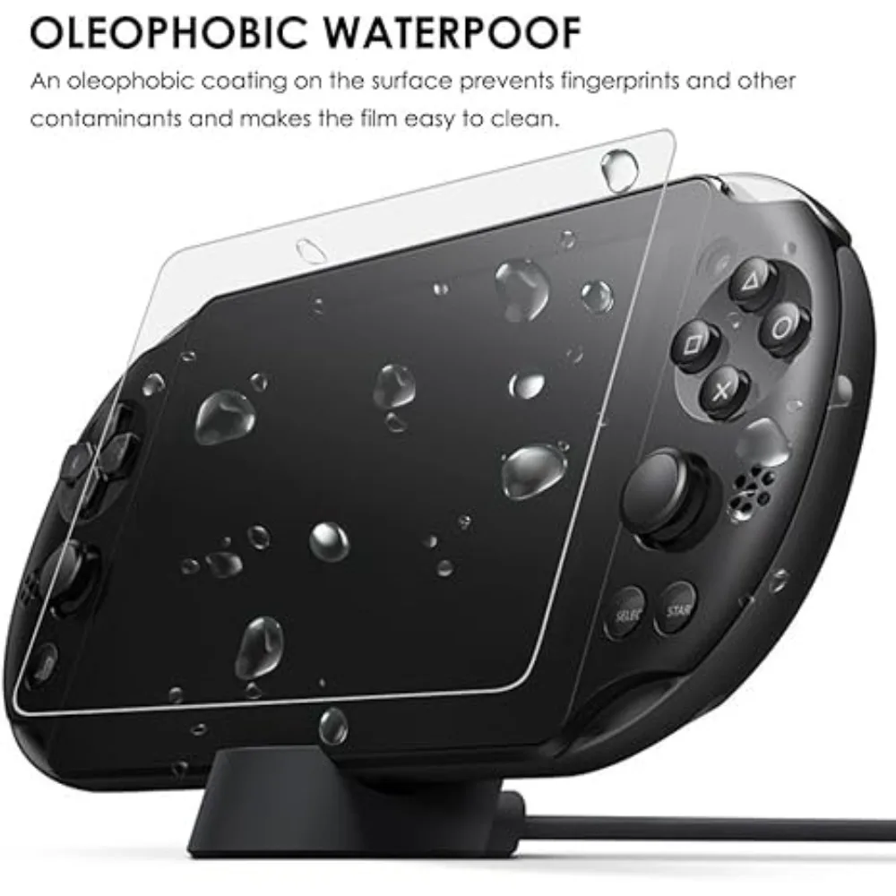 

Tempered Glass for Front Screen and HD Clear PET Film Compatible The Back, For Sony PS Vita PSV 1000 2000
