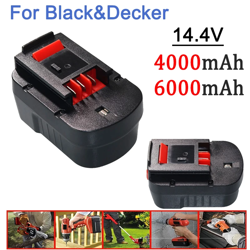 

14,4 V HPB14 для Black and Decker 4000mAh/6000mAh Сменный никель-металлогидридный аккумулятор батареи для fiрестоm FSB14 FS140BX 499936-34