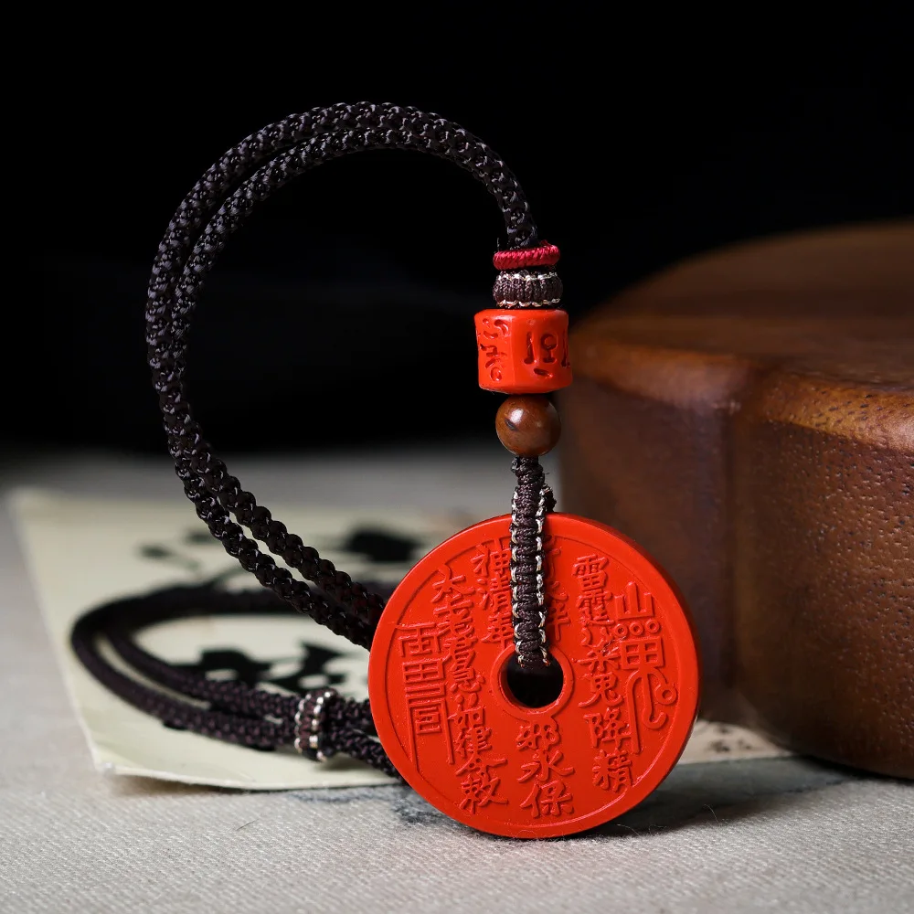 High content of purple gold sand cinnabar mountain ghosts spend money hand-woven necklace gossip peace button jumper chain