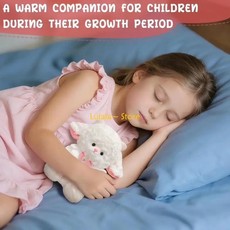 Y4QA MultiPurpose Lamb Plush Doll Throw Pillow for Children Home Decors