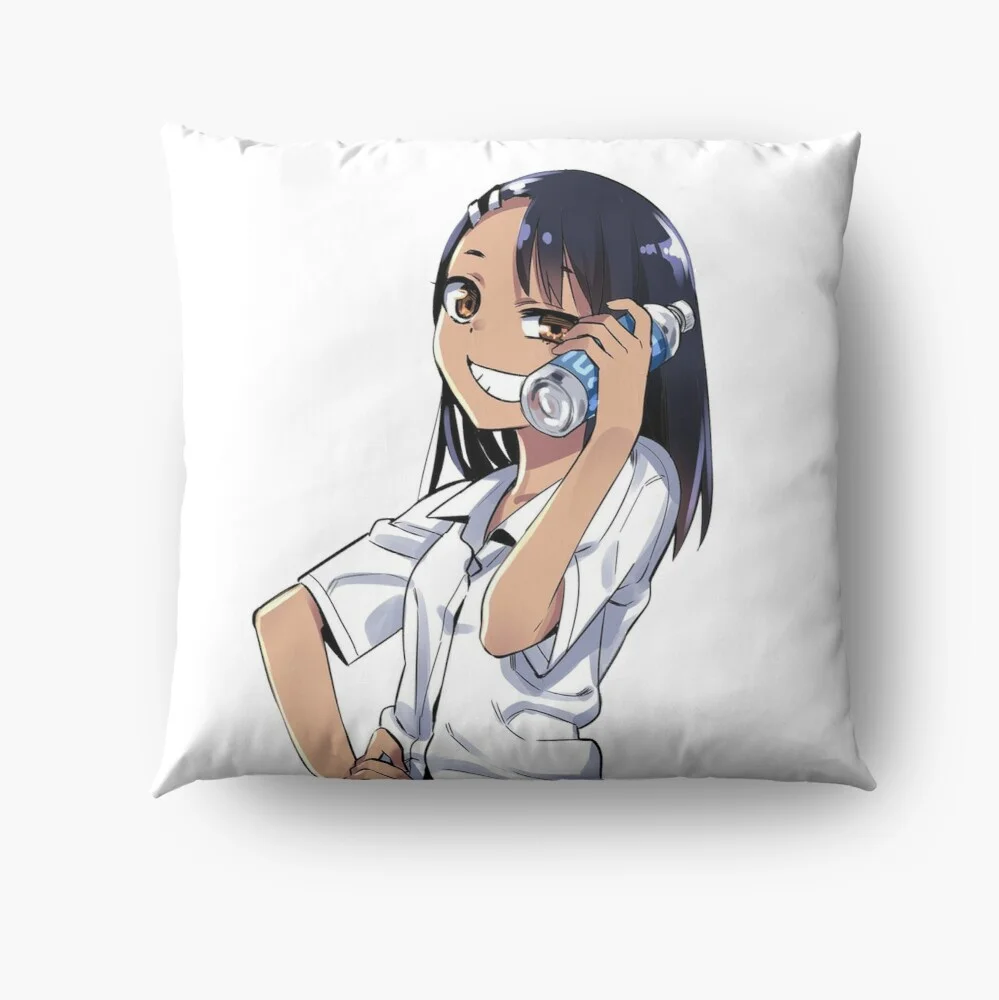 Ijiranaide Nagatoro San Nagatoro Pattern Pillow Case Sofa Decorative Throw Pillow Cushion Cover Home Accessories Home Decor