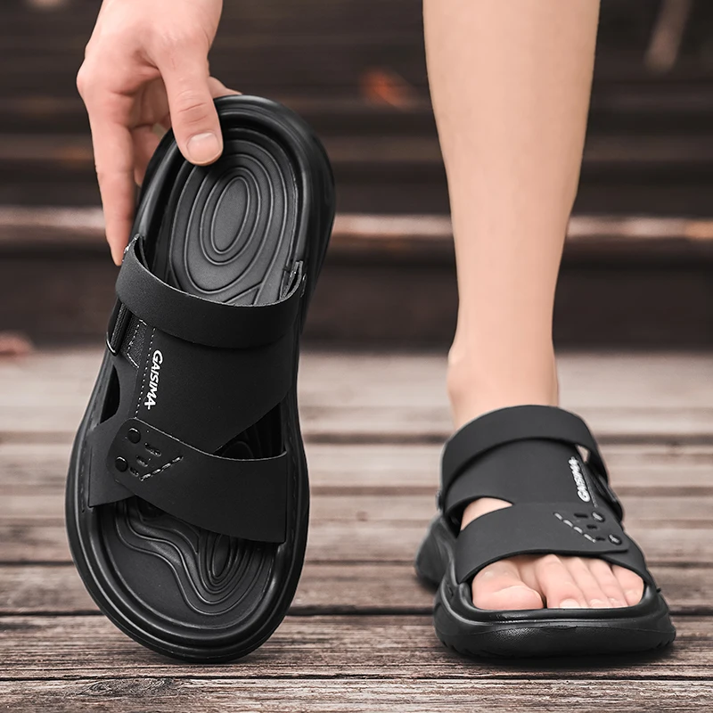 

2026 Summer New Men'S Sandals Comfortable Casual Beach Shoes Soft Bottom Comfortable Casual Breathable Cool Slippers 39-44