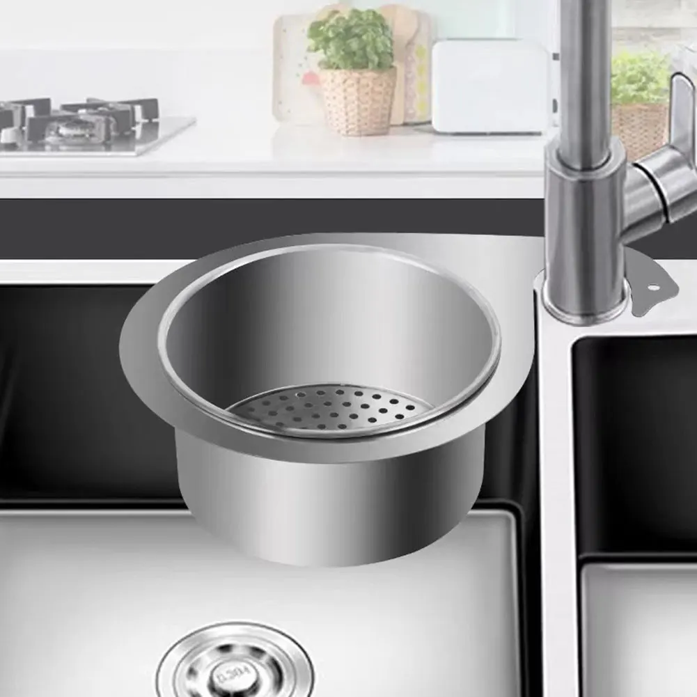 Stainless Steel Swan Sink Strainer Basket Kitchen Drain Basket Sink Garbage Filter Swan Dry And Wet Separation Hook Drain Rack