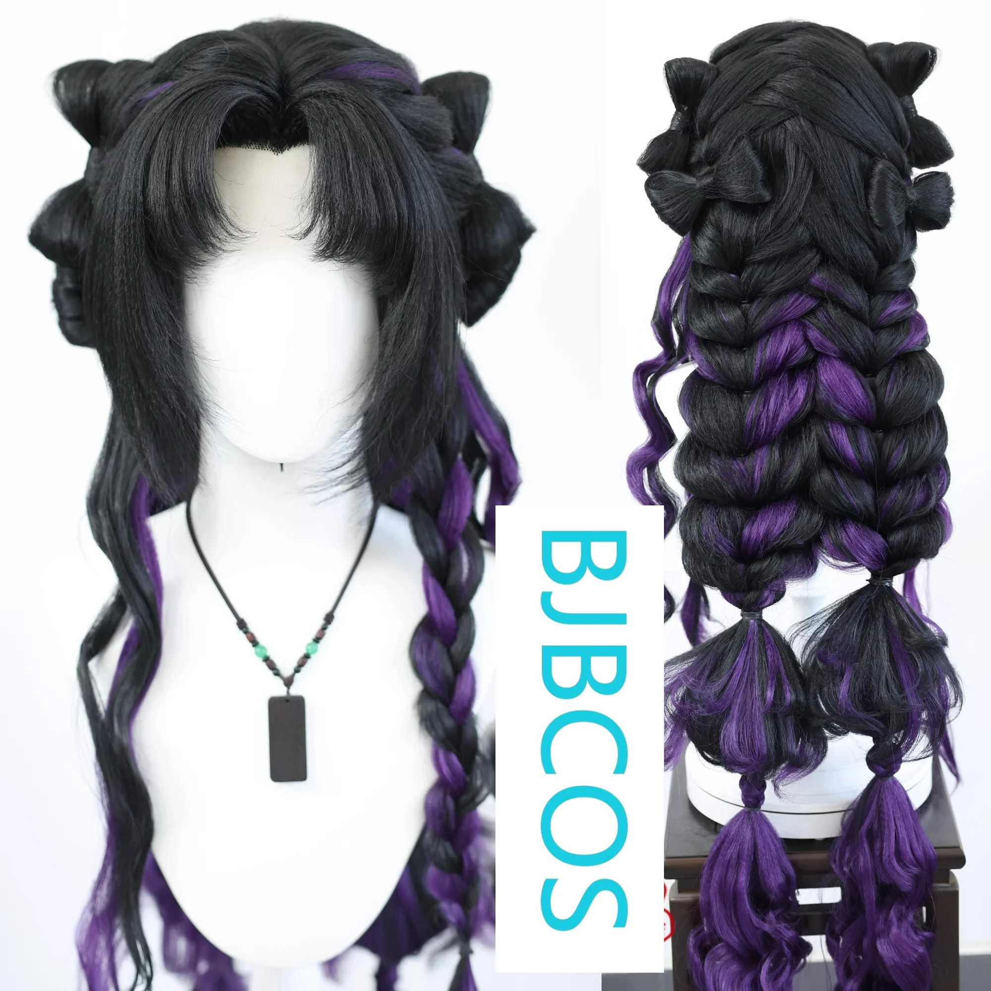 

[Styled Wig]WHERE WINDS MEET Green Grassland Imitation Hand Hook COS Hairy Girl Style Wig Set