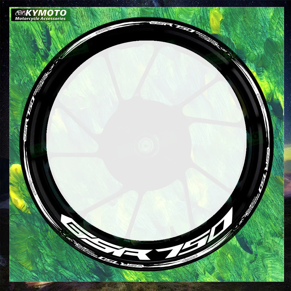 

Аксессуары для мотоциклов GSR750 GSR 750, 17-дюймовые наклейки на передние и задние колеса, модифицированные светоотражающие наклейки на обод колеса