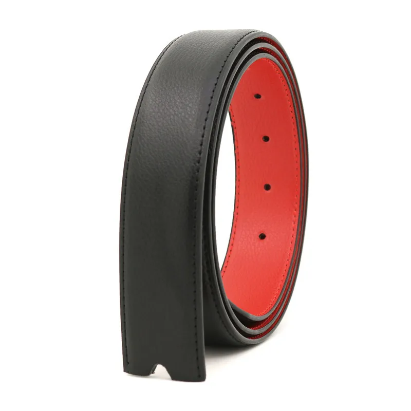 3,3 cm breiter Gürtelriemen mit Stiftschnalle, Gürtelkörper, weiß-blau-grauer, perforierter Gürtel aus echtem Leder ohne Schnalle – Detail 5