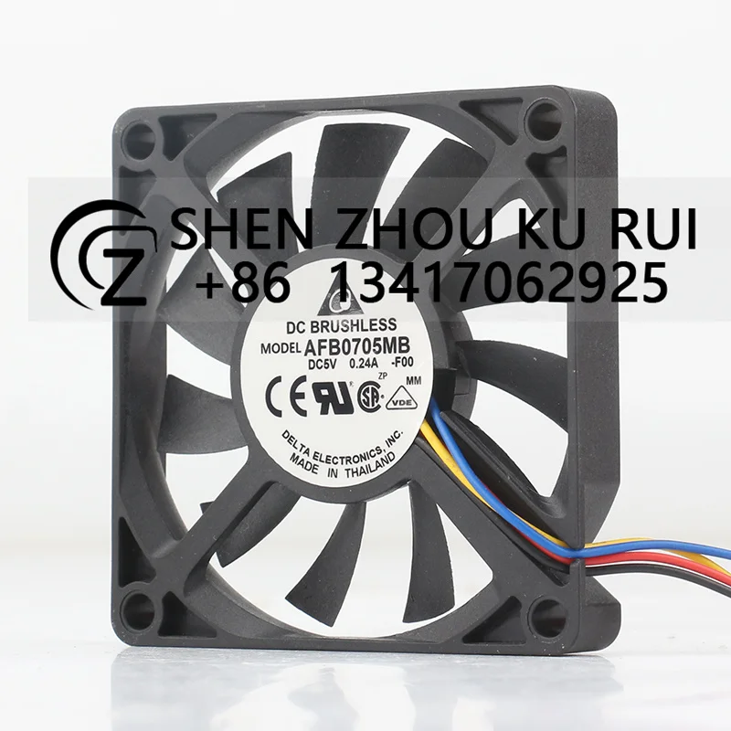 

Delta DC5V 0.24A AC EC 7010 70X70X10MM 7CM 4-wire Silent USB Graphics Card Ultra-thin Inverter AFB0705MB Cooling Fan