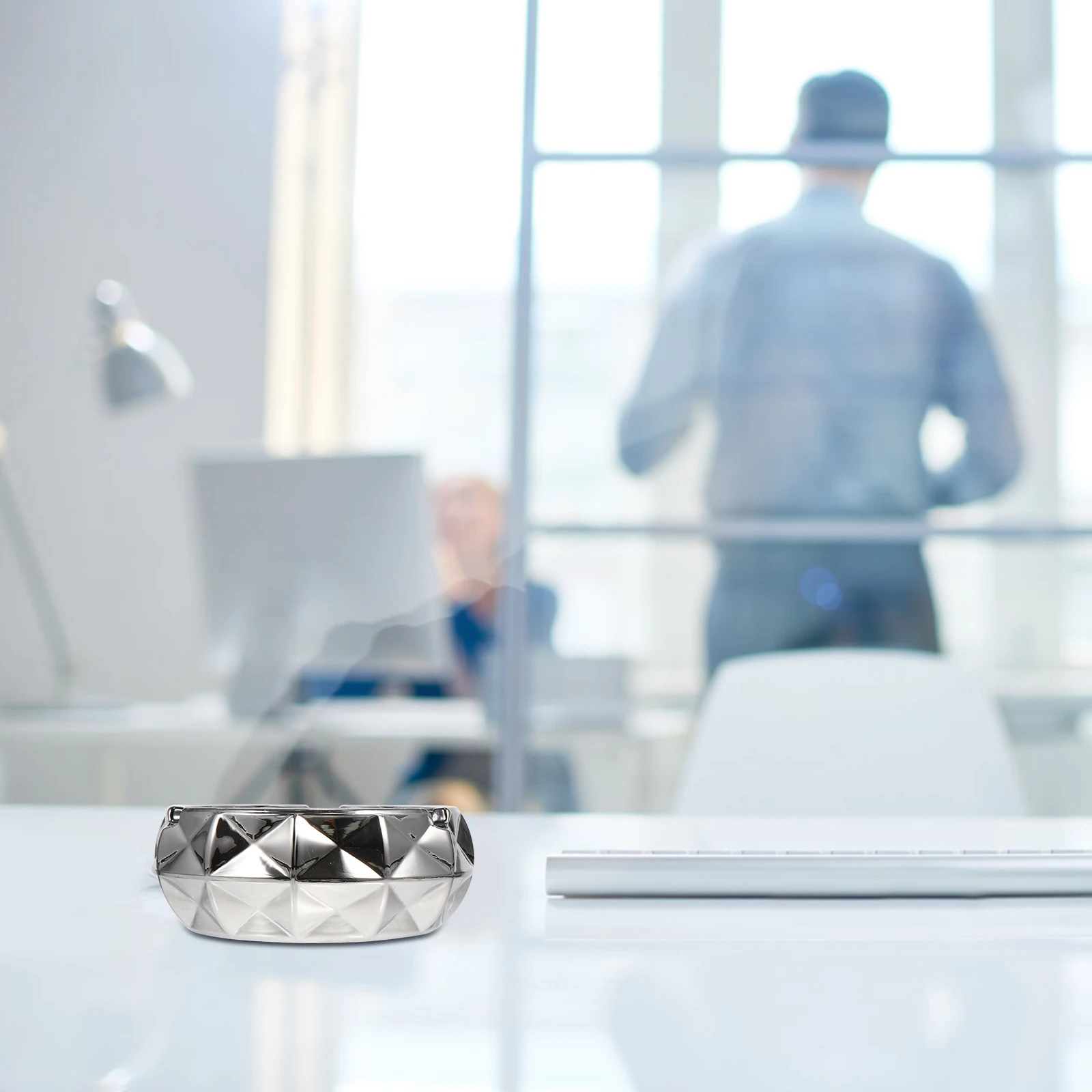 

Household Ashtray Practical Glass Cigarette Butt Container Portable Astray Desktop