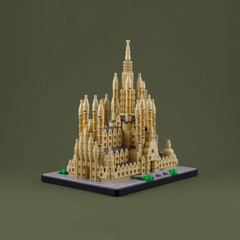 MOC-23119 Basílica I Temple Expiatori De La Sagrada Família Atonement Architecture Building Blocks Classic Model Brick Toys Gift