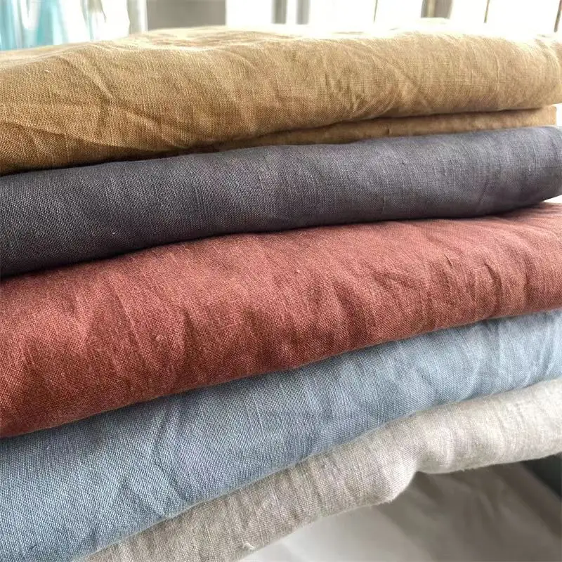 100% French Linen Fabric 280cm Width Use for Breathable Garment Bedding Sets Tablecloth Napkins Table Runner Curtains Clothing