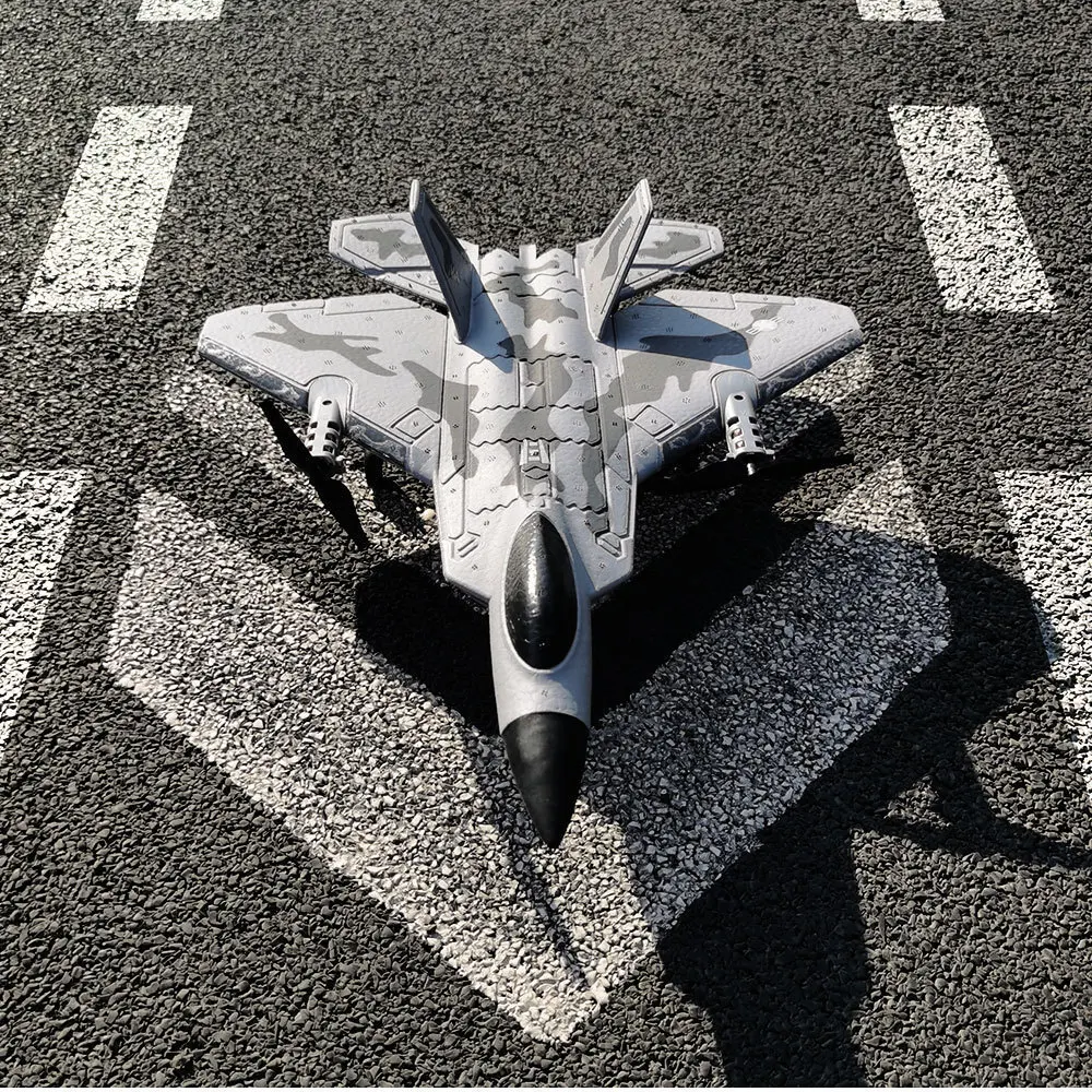 Bm16 Four-Channel F22 Fighter Jet, Vertical Crane, Fixed-Wing Remote-Controlled Foam Glider, Aircraft Model, Boys' Toy view 4