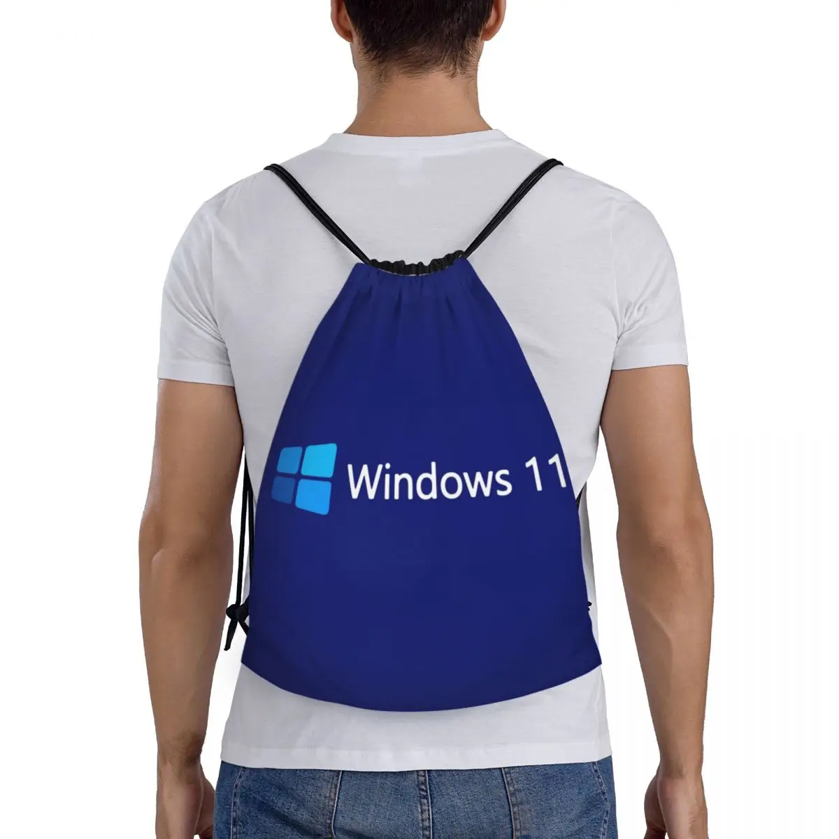 

Windows 11 Backpacks Casual Portable Drawstring Bags Storage Bag Book Bags For Man Woman School
