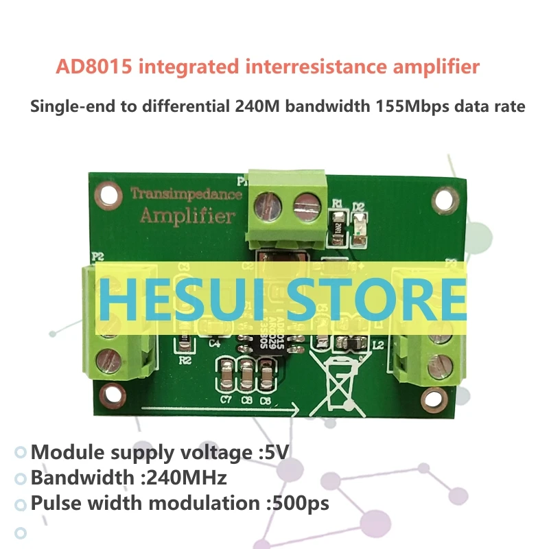 AD8015 Interresistive transresistive amplifier module single-ended to differential 240M bandwidth 155Mbps data rate