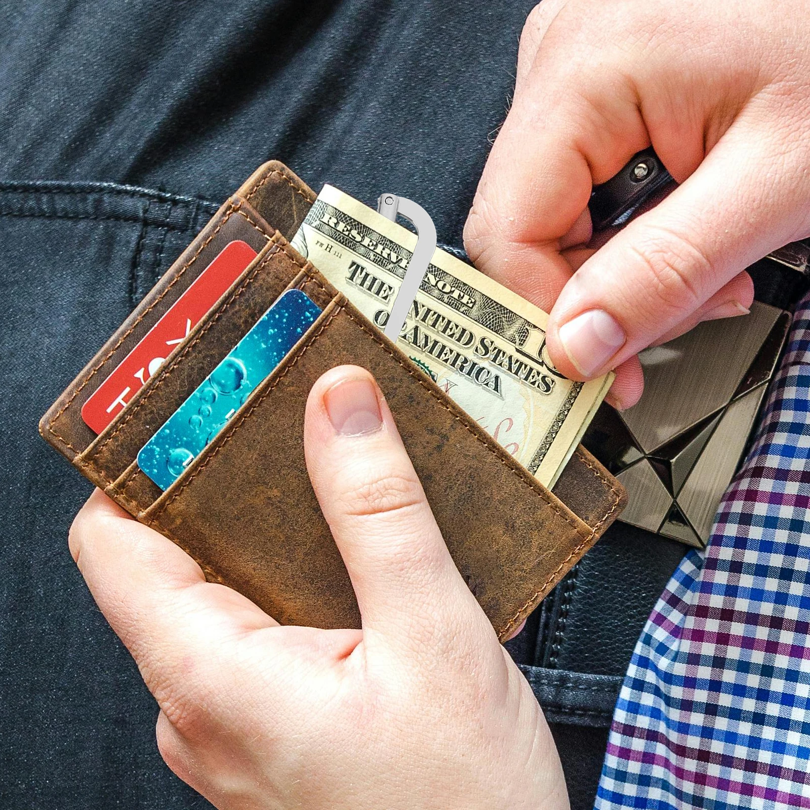 

2pcs Metal Money Zinc Alloy Wallet Clip for Cash Checks Credit Cards Office Small Clip Sturdy Compact Lightweight