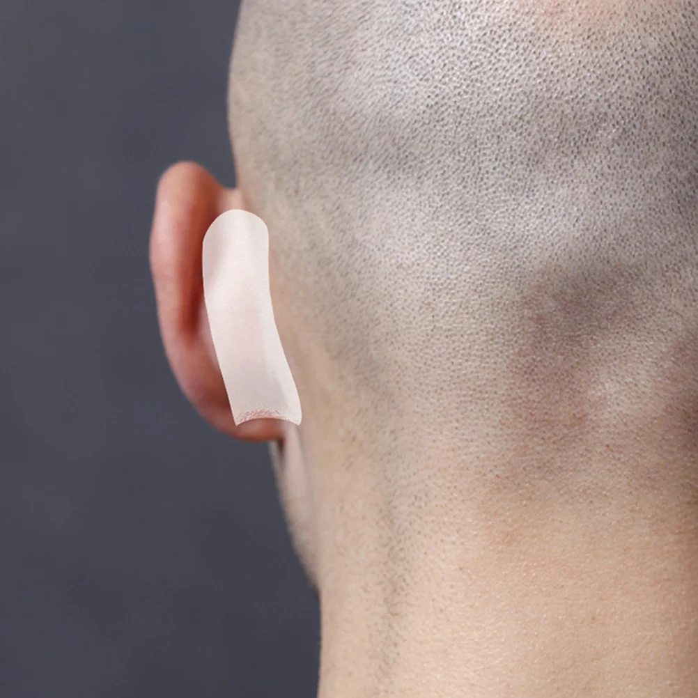 

12 Pcs Ear Support Stickers PEVA Sweat Resistant Transparent Adhesive Corrector Vertical Ear Tapes for Women Face