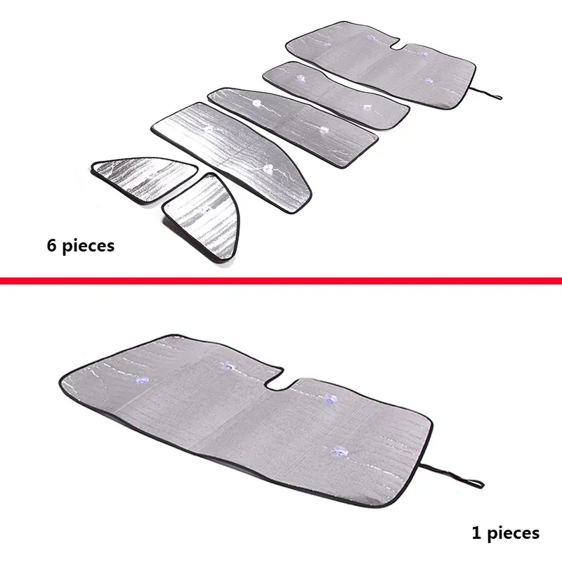 For Fiat 500 2011-2019 Aluminum Foil Silver Car Front Windshield Full Window Glass Sun Protection Parasol Car Accessories