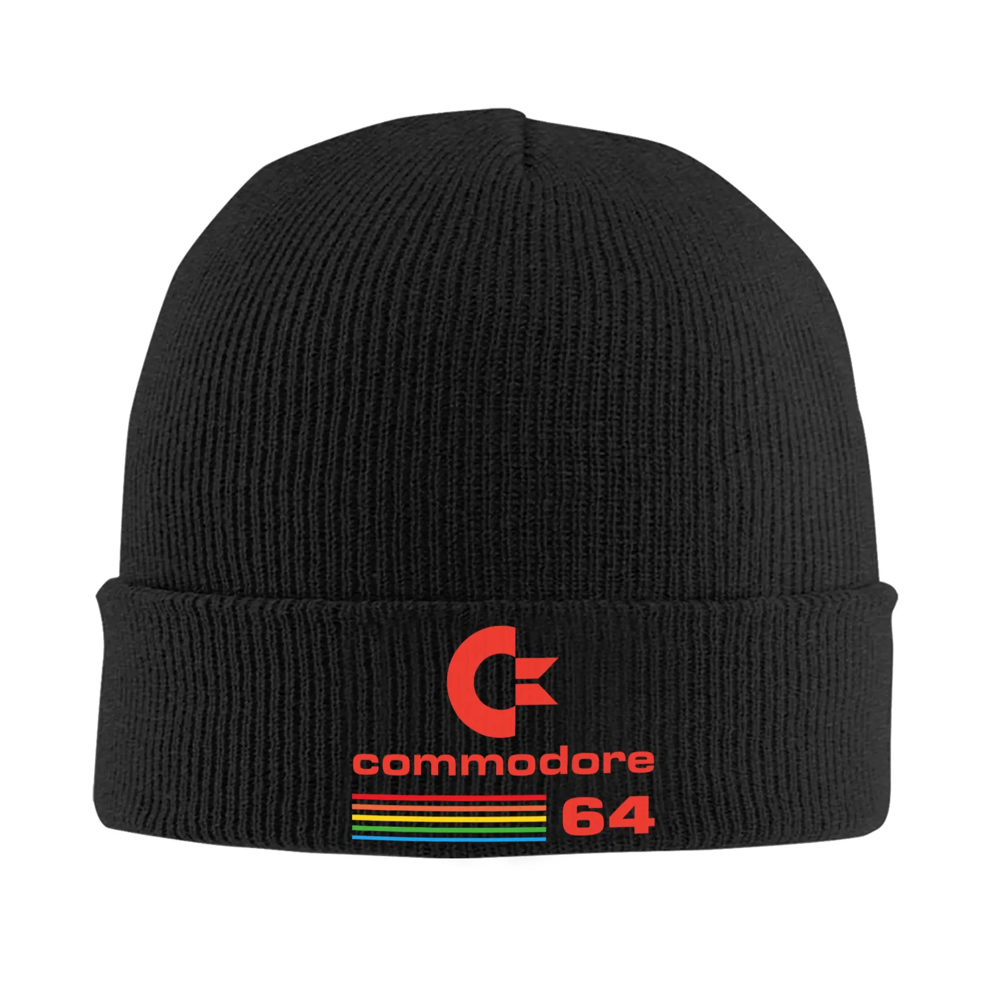 Commodore C64 Game Skullies Beanies Caps Unisex Winter Warm Knitting Hat Women Men Street Adult Computer Geek Bonnet Hat Ski Cap