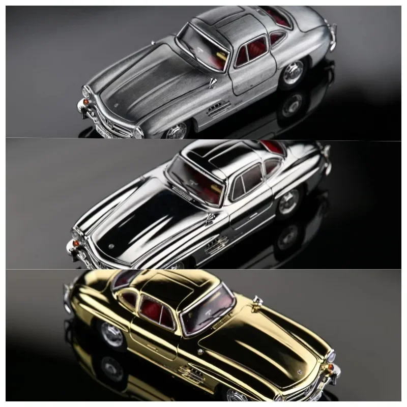 

Модель автомобиля Seeker 1:64 MB W198 300SL Coupe Brushed Raw /Silver /Gold