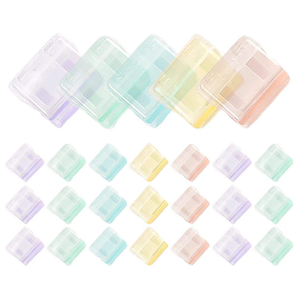 

50pcs Binder Clip Pusher Clips Small Compact File Paper Cute Office Supplies Plastic Large Capacity Reusable
