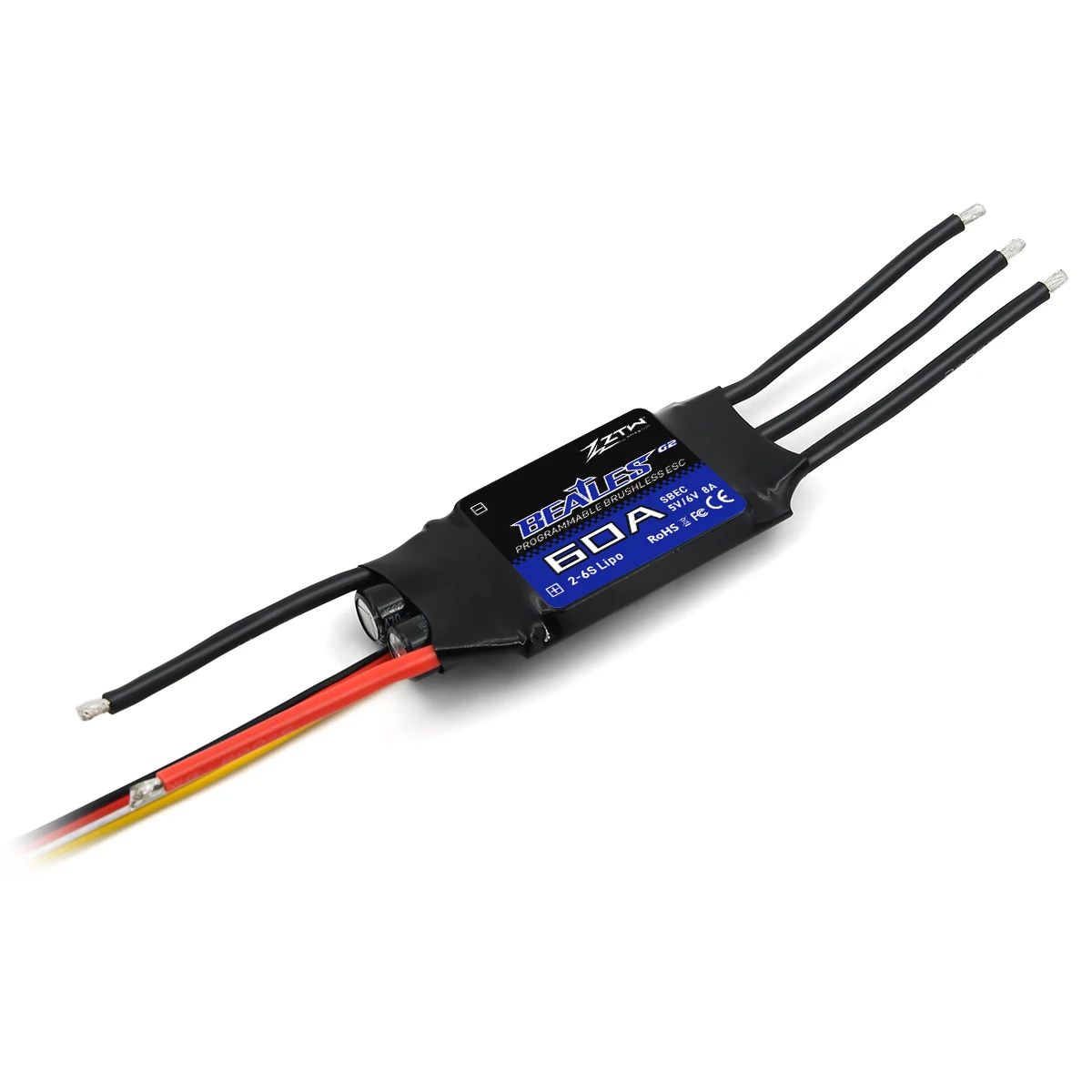 ZTW Beatles G2 32 bit ESC 20A 30A 40A 50A 60A 80A 100A 2-4S / 2-6S SBEC 5V/6V 8A Brushless Speed Controller for RC Airplane Dron