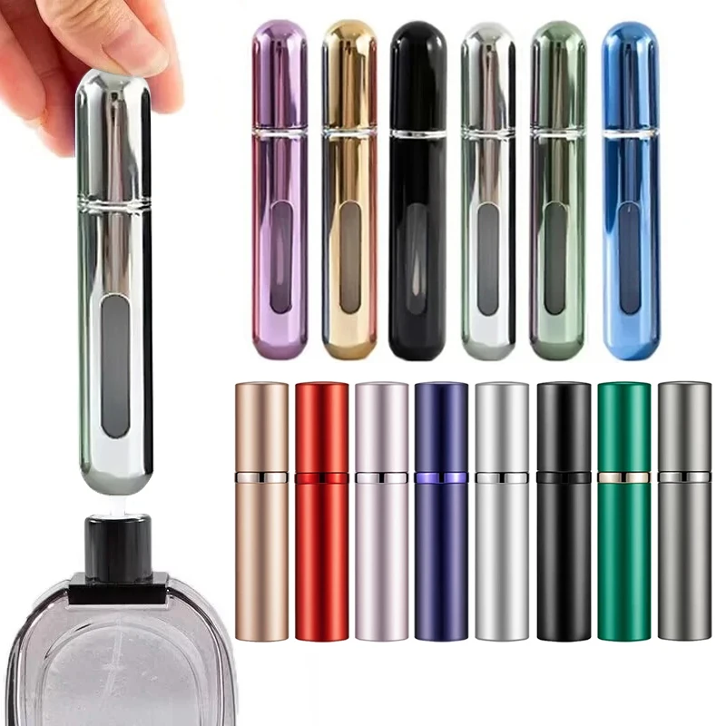 5/10ml 1/5Pcs Premium Bottom Fill Spray Bottle Perfume Dispenser Mini Portable Travel Sub-Bottling