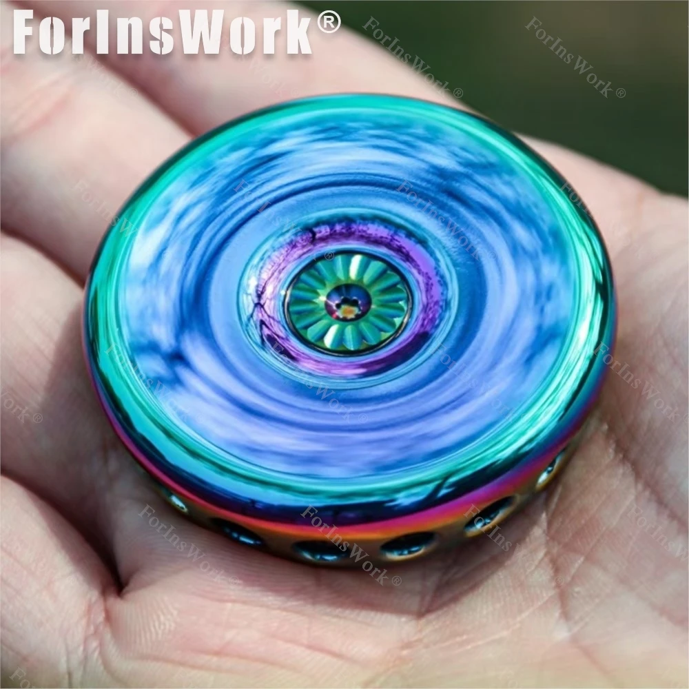 Fidget Spinner en acier inoxydable, couleur verte, fleur éternelle, jouets antistres, gyroscope, méthode multi-jeu