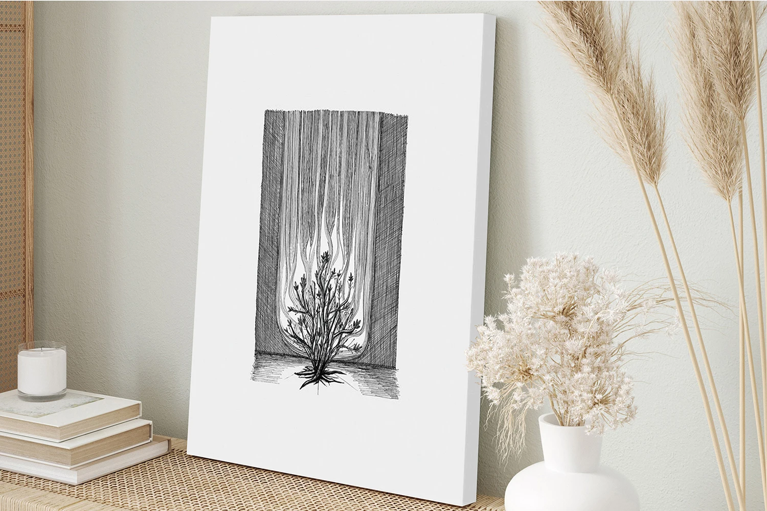 Burning Bush Moses Wall Art Prints Jesus Art Bible Sketches Canvas Painting Christian Faith Wall Poster Belief Wall Poster Art