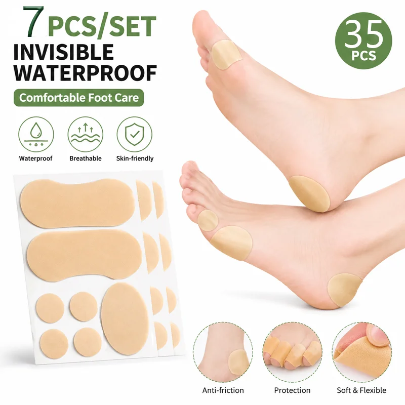 Invisible Waterproof Suede Patch Set, Heel Protection Pads for High Heels and Loafers, Anti-Slip and Anti-Abrasion Patches for Shoes and Toes