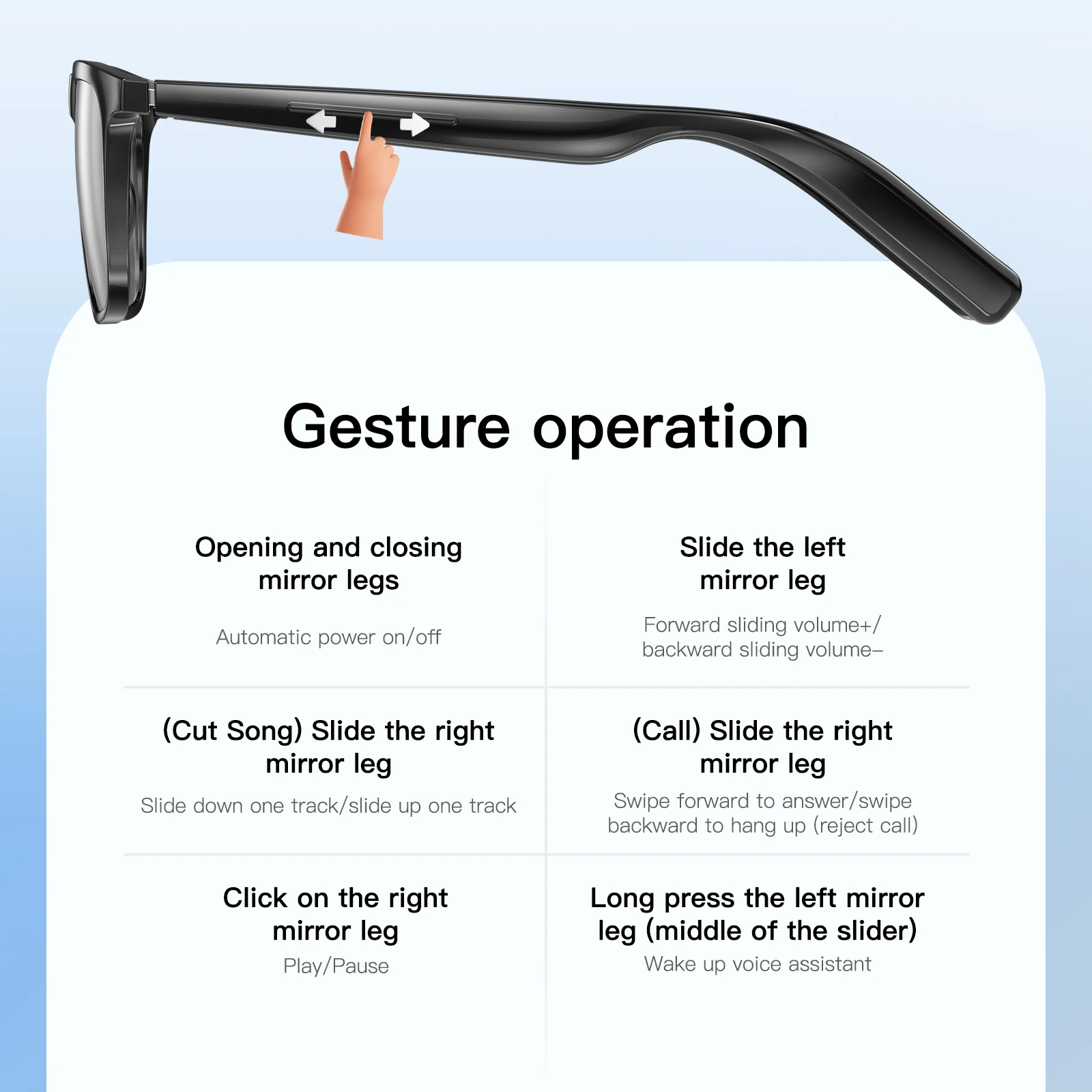 Smart Glasses Headphones Music Player Bluetooth Call AI Voice Assistant Driving Sunglasses Outdoor Sports Camara For Men Women