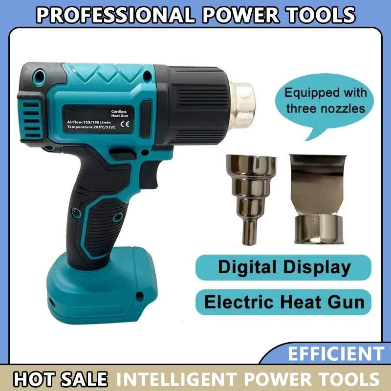 

Термофен для аккумулятора Makita 18В, беспроводной, промышленный, ручной, электрический, с регулировкой температуры