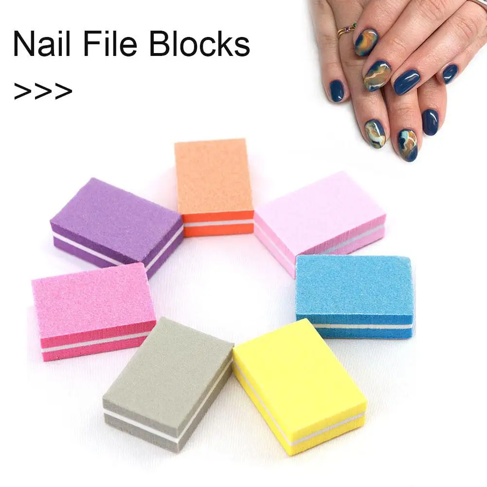 50 Uds. Bloques de lima de uñas, bloque de lijado de uñas, herramienta de reparación suave, limas de lijado, Mini lima artística, esmalte de uñas, bloque de uñas C9k2