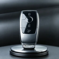 Transparent TPU Car Key Case Cover for Mercedes Benz E C S GLC Class E200 E400 E63 W213 S550 S560 C260 A200 Key Shell Protector