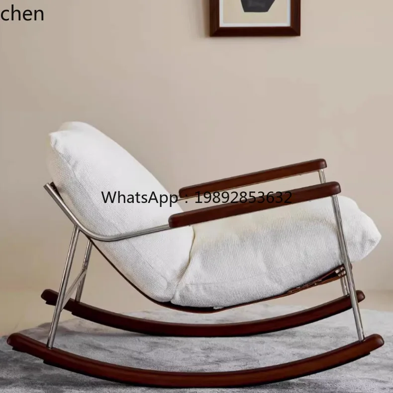 

leisure sofa rocking chair living room modern removable and washable soft bag sofa single rocking chair