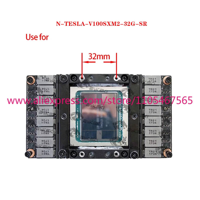 1PCS Bykski GPU Water Block for NVIDIA V100 NVLink Video Card Cooled Radiator / N-TESLA-A100SXM2-32G-SR - view 6