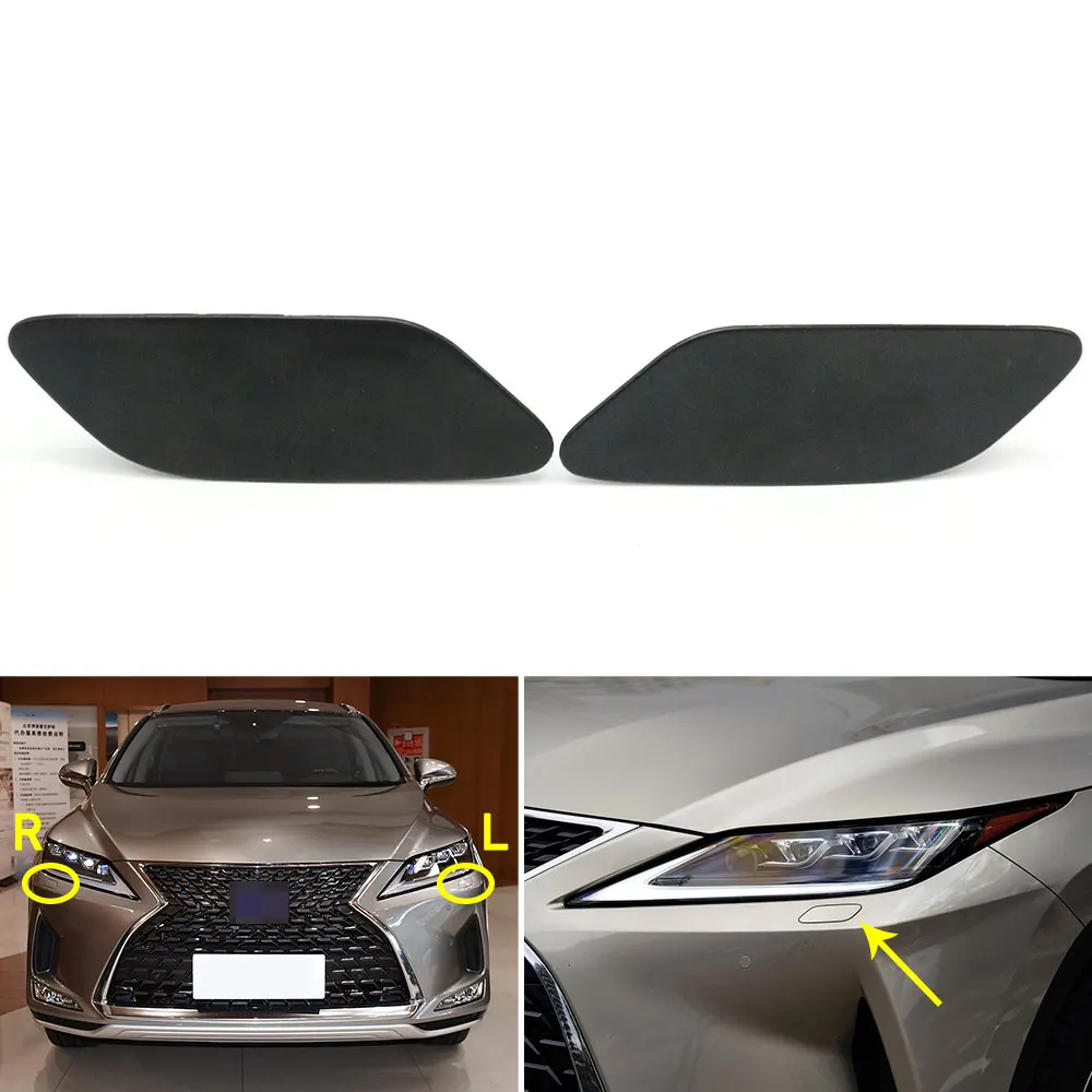 Front Bumper Headlight Washer Nozzle Cover HeadLamp Spray Cap For Lexus RX350 RX350L RX450h RX450hL 2019-2021