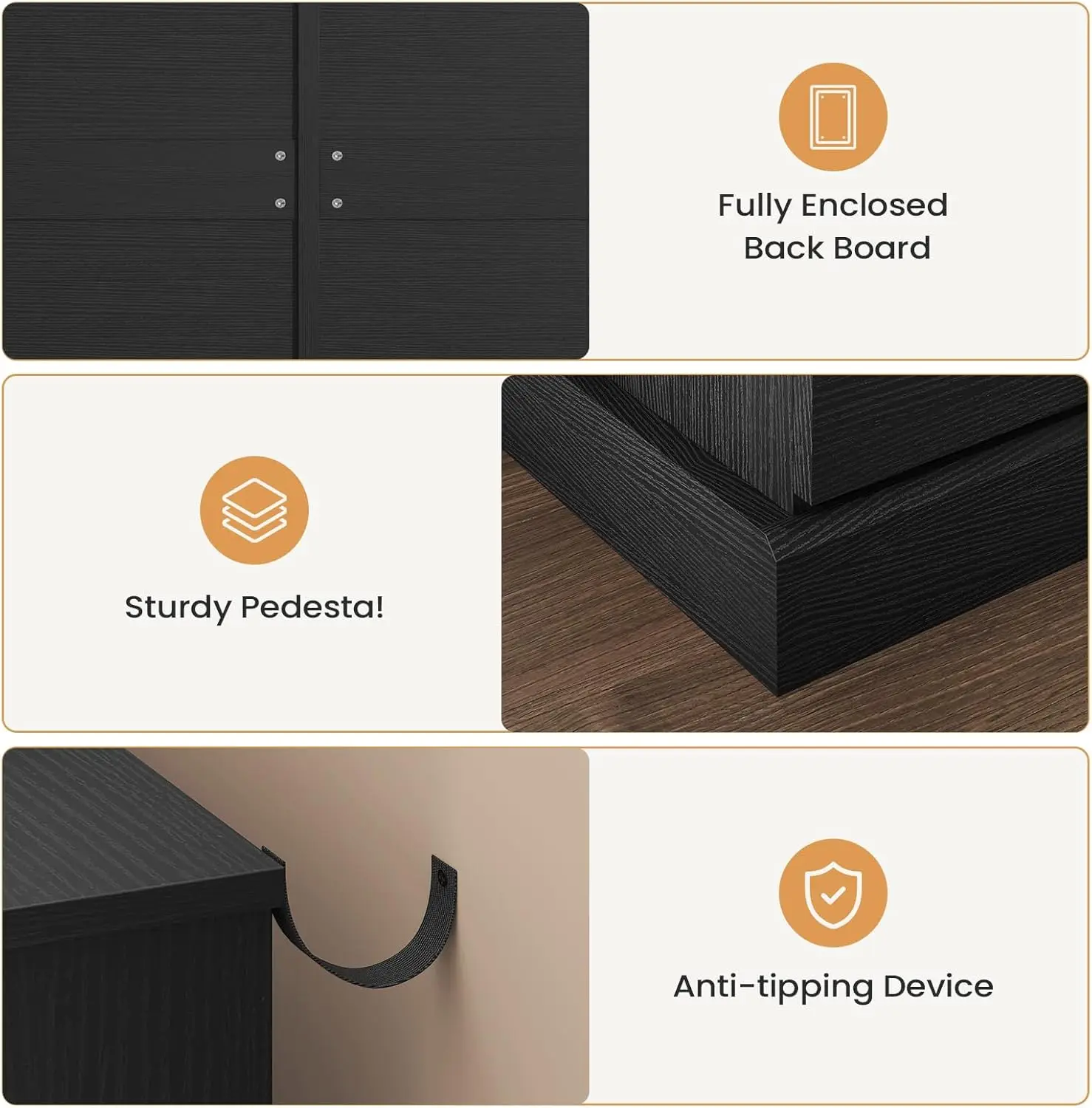 كرسي مكتب تنفيذي معاصر عالي الظهر باللون الأسود - راحة حديثة لمساحة عملك