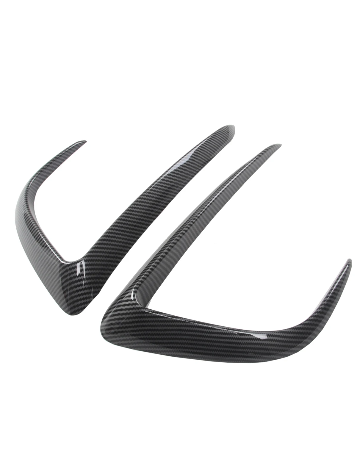 For Tesla Model Y 2020 2021 2022 2023 High Quality REAL Carbon Fiber Front Bumper Fog Light Lamp Cover Lip Spoiler