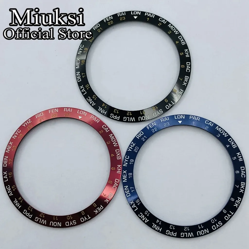 Miuksi high quality 38mm aluminum bezel insert fit 40mm watch case