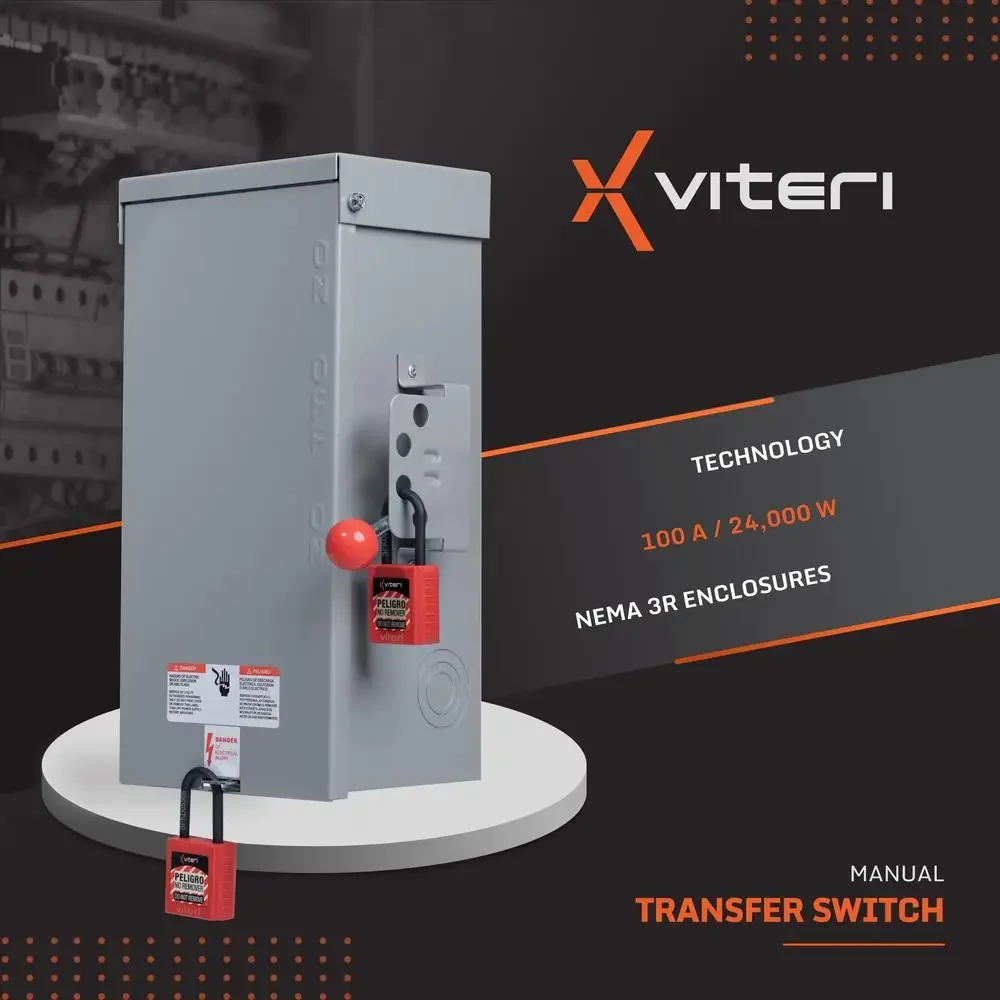 Ręczny przełącznik transferu 100A Generator o dużej wytrzymałości Trwały wewnątrz i na zewnątrz 120240 V Metalowe niezawodne połączenie zasilania