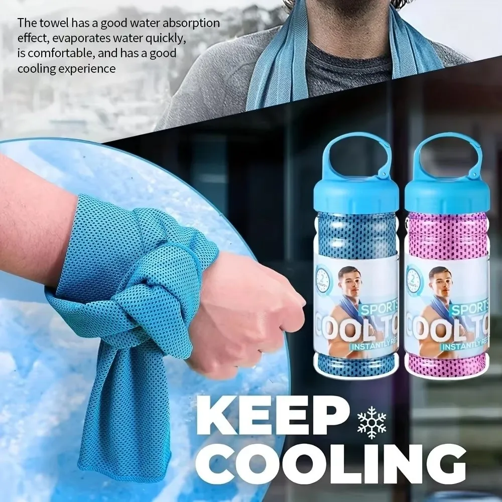 Portable Breathable Cooling Towel Ultra Soft Quick Drying Microfiber Towels Sunstroke Prevention Lightweight Ice Wipes Summer