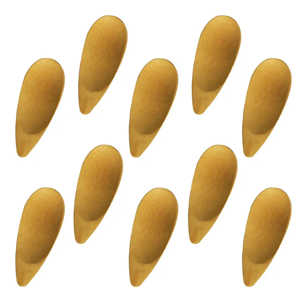 

Набор из 10 бамбуковых ложек для кофе, экологичные чайные ложки для джема, сахара, соли, муки, приправ, для дома, кухни, чайной комнаты