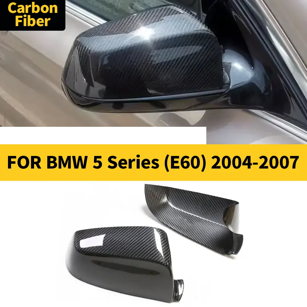 

Rearview Mirror Cover for BMW 5 Series (E60) 2004-2007 Real Carbon Fiber Side Mirror Shells Frame Replacement Case Protector