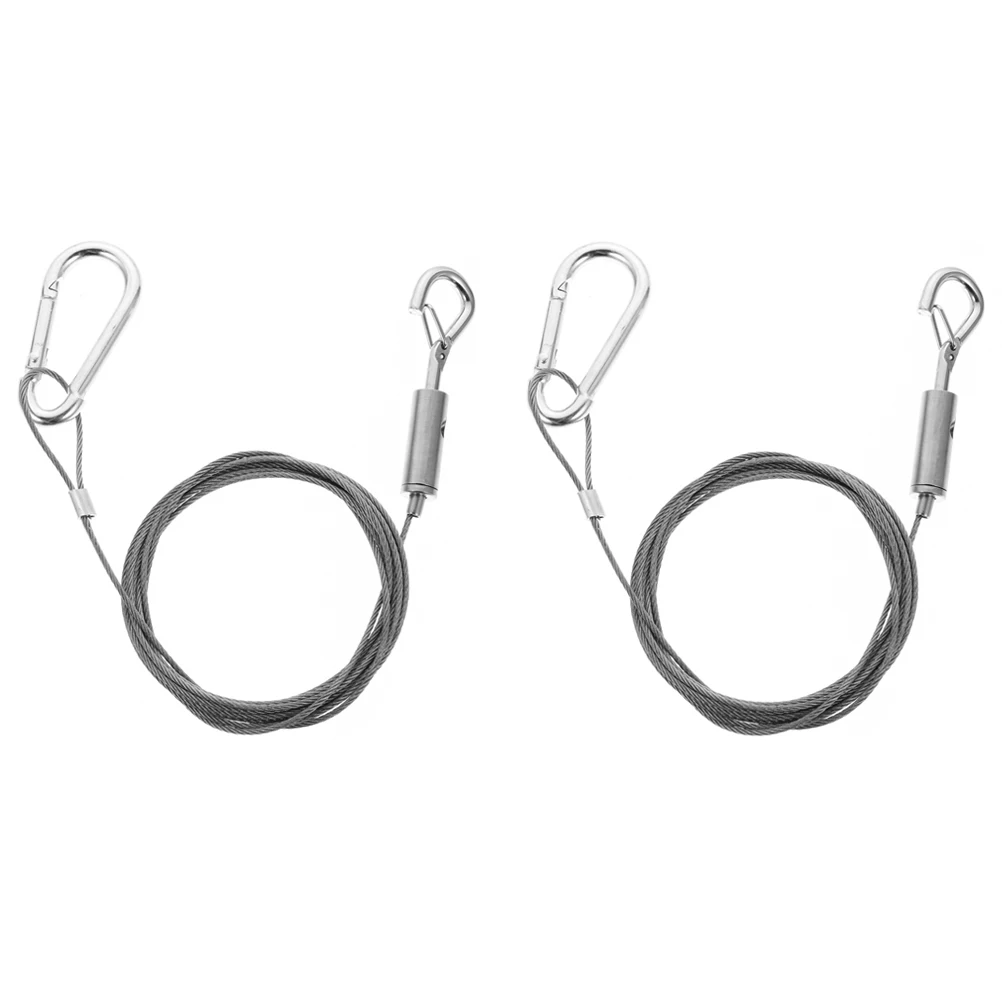 

2pcs Stainless Steel Hanging Rope Sturdy Lamp Wire For Home Office Hotel Heavy Duty Frame Hanger Hook Decor Hardware Cord